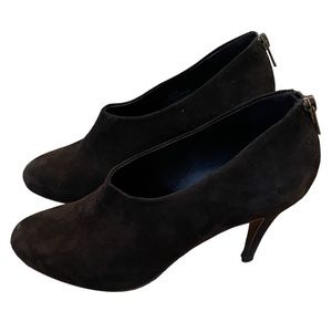 Jcrew Bronson suede platform booties black size 8